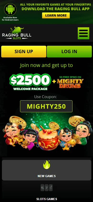 Raging Bull Casino RTG games on mobile